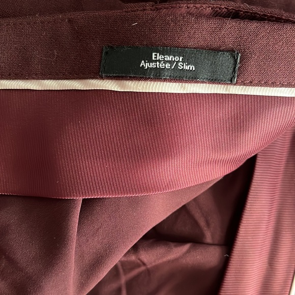 Frank & Oak Eleanor slim fit, high rise pants in size 14. Eggplant color. - Picture 4 of 6